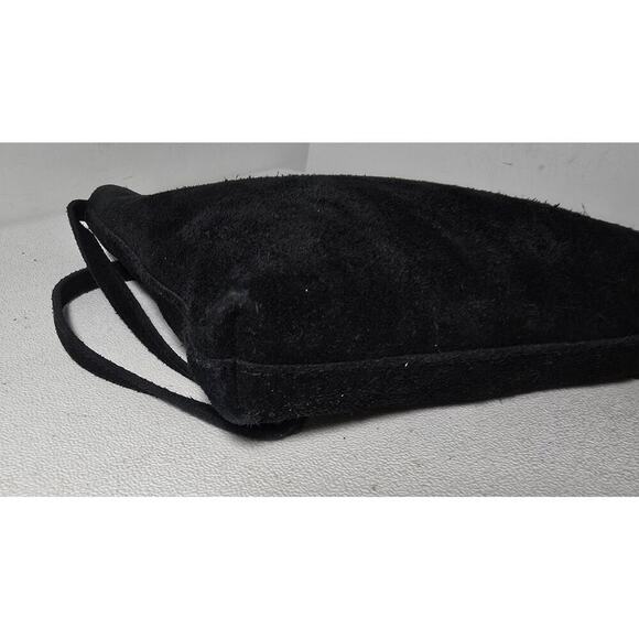 Madewell Slim Brooklyn Crossbody Bag Black Suede: Tortoise Chain Handle Edition - Picture 4 of 8